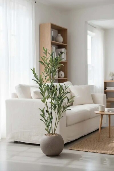 Generic شجرة صناعية محاكاة للشجر الزيتون الصناعية 85 سم