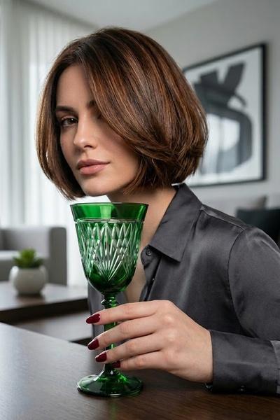 DECOSTYLE Paşabahçe Bella %100 El Yapımı Dekorlu Kadeh - Lüks Cam Su Sunumu