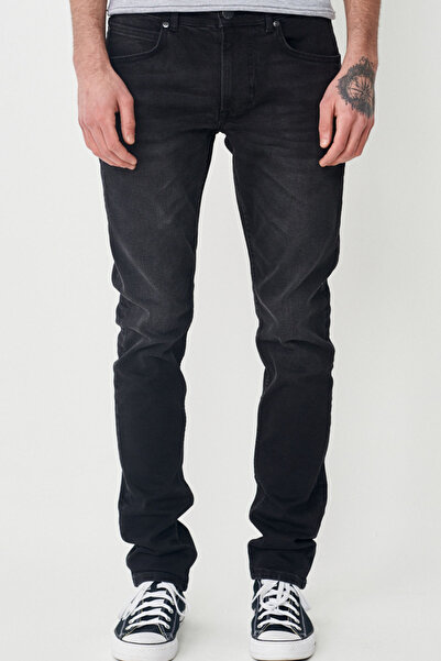 Lee Luke Slim Fit Düşük Bel Siyah Erkek Jean Pantolon