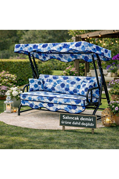 batu tekstil Salıncak Minderi 3 kişilik Desenli (Sünger ve tente dahil)