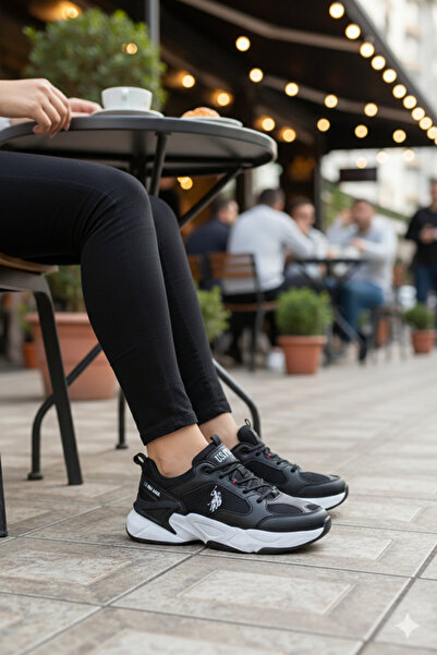 U.S. Polo Assn. Πρωτότυπο Η.Π.Α. POLO ASSN. Γυναικεία μαύρα αθλητικά παπούτσια