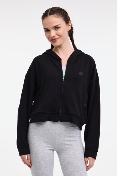 Lotto W-DRENA FZ 5FX Siyah Kadın Eşofman Üstü