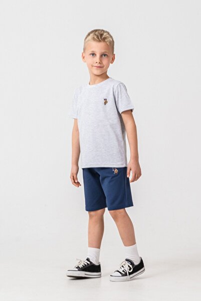 U.S. Polo Assn. U.S Polo Assn. Erkek Çocuk Gri Bermuda Takım