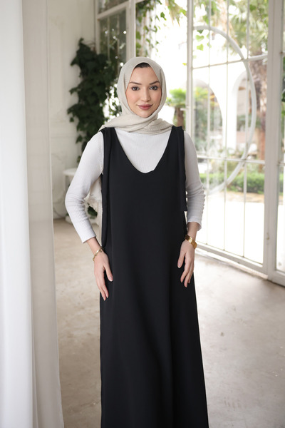 İmajButik Siyah Omzu Bağlamalı Jile