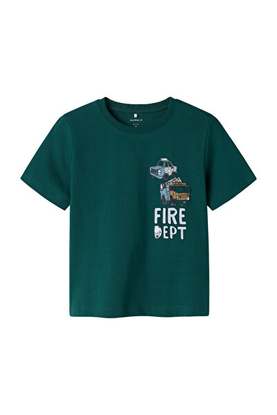 Name it NMMDREW NREG SS TOP BOX Tricou cu mânecă scurtă pentru băiat verde