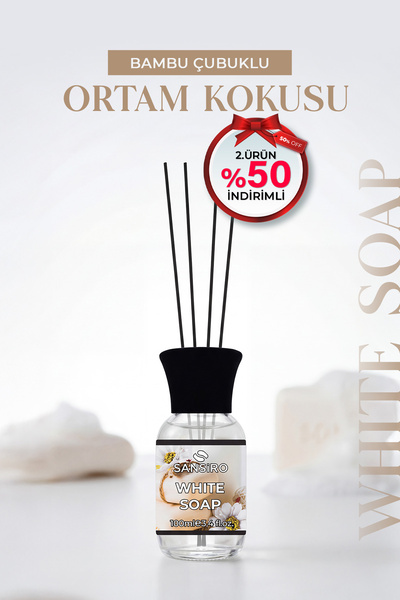 Sansiro White Soap 100ml Bambu Çubuklu Ortam Kokusu