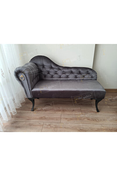 aldagelsin Dekoratif Bihter Koltuğu Gri Josephine Gümüş Ayak