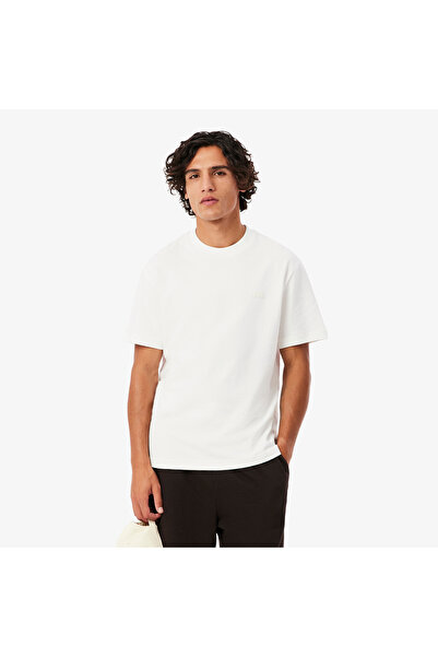 Lacoste Erkek Classic Fit Bisiklet Yaka Beyaz T-Shirt