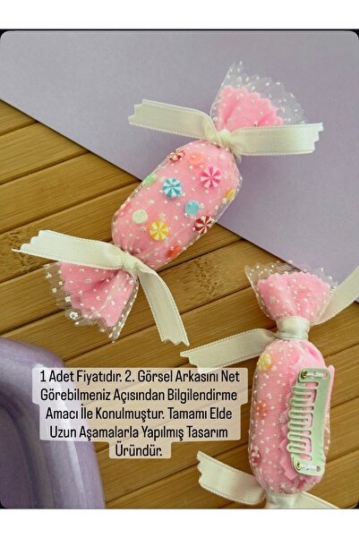 PURPLE'S BİR TUTAM MUTLULUK %100 El İşçiliği Tasarım Pembe İçi Dolgulu Bonbon...