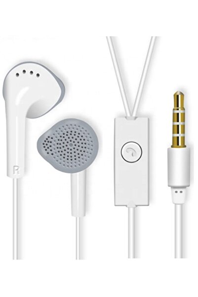 MOBİL GO Jack Girişli Beyaz Kablolu Kulaklık Android Uyumlu 3.5mm Jak Kulakiç...