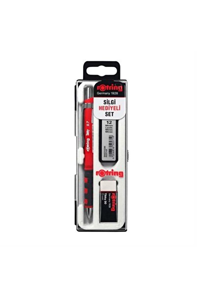 Rotring قلم تيكي فيرساتيل الأحمر 0.7+مين+ممحاة هدية
