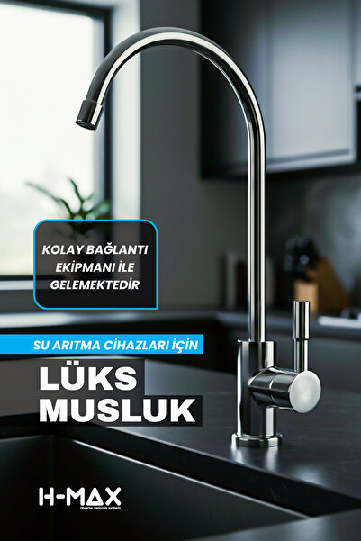 PLUSKIT Su Arıtma Cihazı Musluğu Lüks Musluk Gümüş (STANDART)
