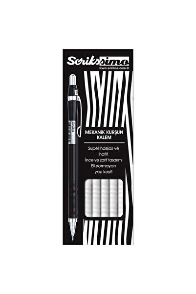 Scrikss قلم رصاص ميكانيكي سيمو 0.7 مم أبيض علبة تحتوي على 12 قلم