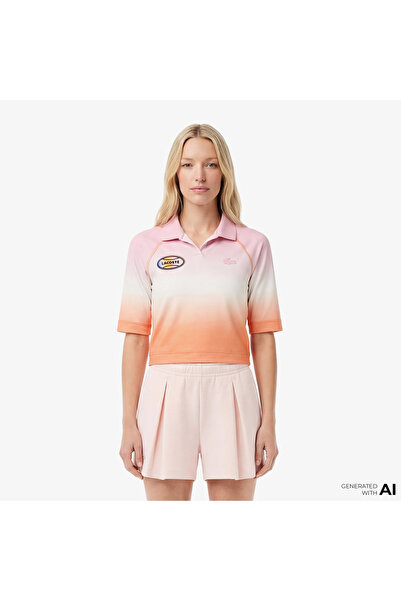 Lacoste SPORT Kadın Slim Fit Açık Turuncu Polo