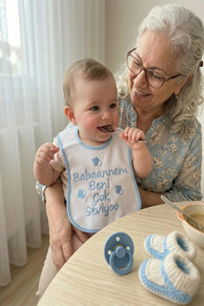 Meriç bebe Baby Girl-Boy, My Grandmother Loves Me Very Much, Velcro Fastening...