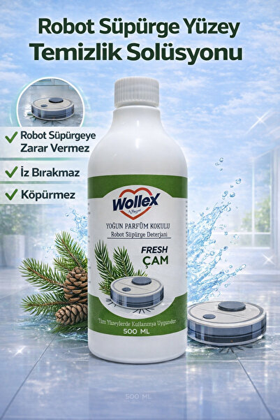 WOLLEX Robot Süpürge Deterjanı Çam Kokulu Temizlik Solüsyonu Yüzey Temizleyic...