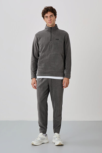 AIR JONES Ανδρική αθλητική φόρμα Carol Dark Grey Fleece - 85226