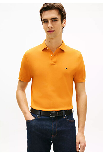 Tommy Hilfiger Polo Collar T-Shirt Men's Orange Flash