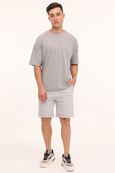 lumberjack M-BSC SORT 20BS61 4FX GRAY MELANGE شورت رجالي