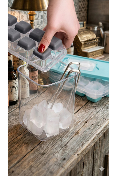 Genel Markalar 1 Adet Yapışmaz Silikon Bas Çıkar Buzluk Buz Kalıbı 26 cm Sili...