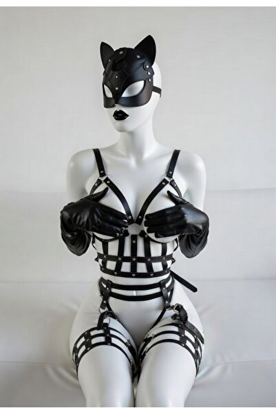 Good Miss Deri Fantezi Set – Maske + Üst Harness + Alt Harness