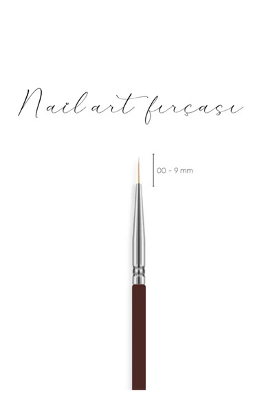 İnce nail art fırçası Frenç Çizim 00 (9mm)