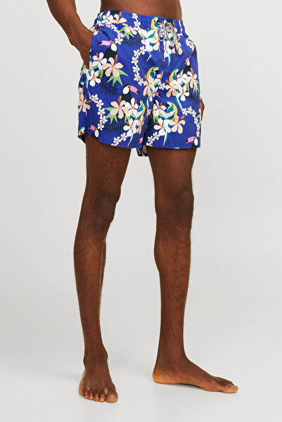 Jack & Jones JPSTFIJI JJSWIM AOP SS24 Mavi Erkek Deniz Şortu