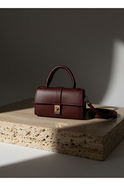 Atlaasbags Roma Bordo Baget El ve Omuz Çantası