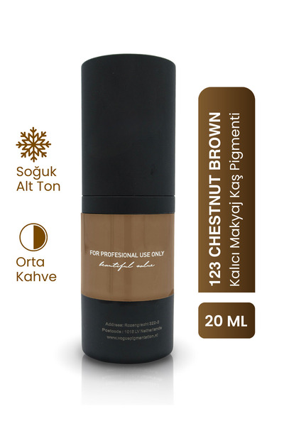 PSD Kozmetik 123 Chestnut Brown -  Kalıcı Makyaj Kaş Pigmenti - Microblading ...