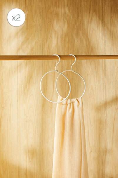 Ocean Home Textile 2-prstenasti metalni držač za dodatke presvučen tkaninom u...