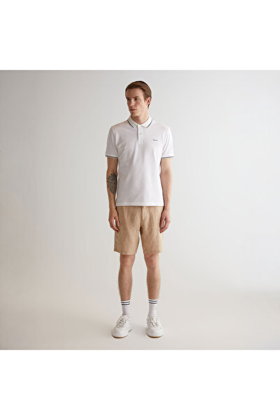 Gant Erkek Bej Relaxed Fit Keten Şort
