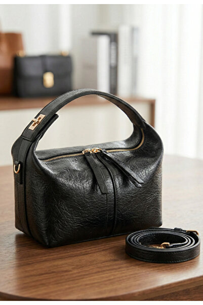 Çanta Trend Zip Detail Women's with Gold Accessories Clutch Bag