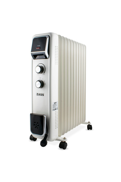 Zass încălzitor de ulei ZR 11 E, putere 2500W, termostat, alb