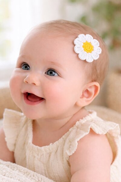 tütü baby Saçsız Bebek Tokası, Az Saçlı Kız Bebek Tokası, Çıtçıtlı Toka ( Tek...