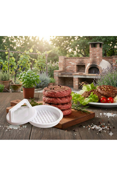 Euro Pink Pratik Hamburger Köftesi Yapma Aparatı- Hamburger Pres ve Köfte Kalıbı