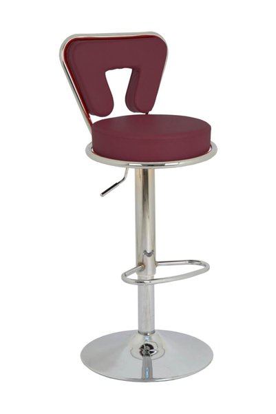 Bürocci Virago Bar Sandalyesi - Bordo Deri - 9540s0102