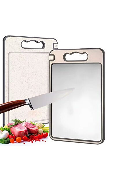 Prozee لوح تقطيع من الفولاذ المقاوم للصدأ 304 والبولي بروبيلين، ذو وجهين، متو...