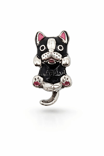 Defne Silver Dog Themed Charm