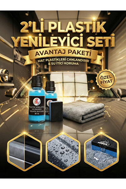 4E CARE Plastik Yenileyici Ve Onarıcı Seramik Kaplama 50 ml Cam Şişe İkili Paket