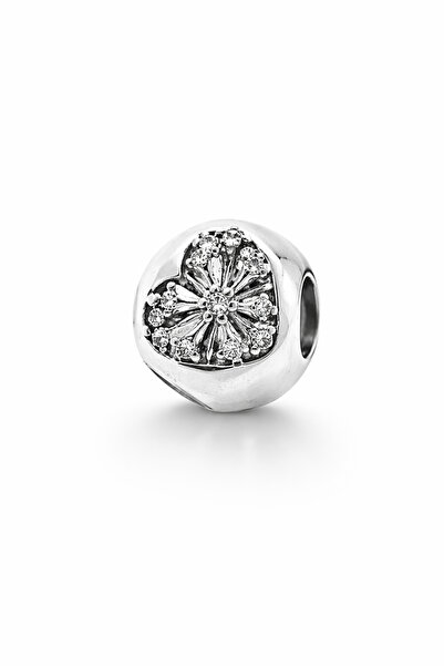 Defne Silver Heart and Flower Figured Globe Stopper