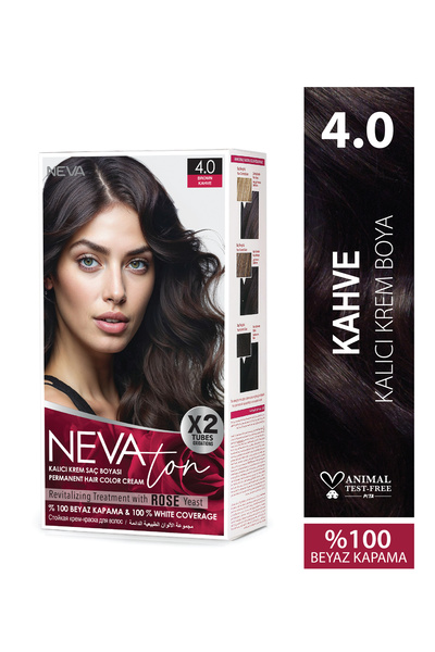 Nevaton 4.0 KAHVE Kalıcı Krem Saç Boyası Seti (X2)