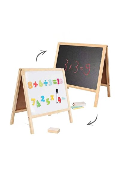OEM Tăbliță educativă magnetică din lemn cu doua fețe, 32 cm