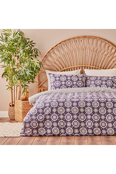 Bella Maison Σετ παπλωματοθήκη 100% βαμβάκι Ranforce Misa King Size Μωβ (260x...