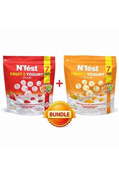Nfest Fruit & Yogurt Çilekli Ve Mangolu Meyve Küpü 2'li Paket