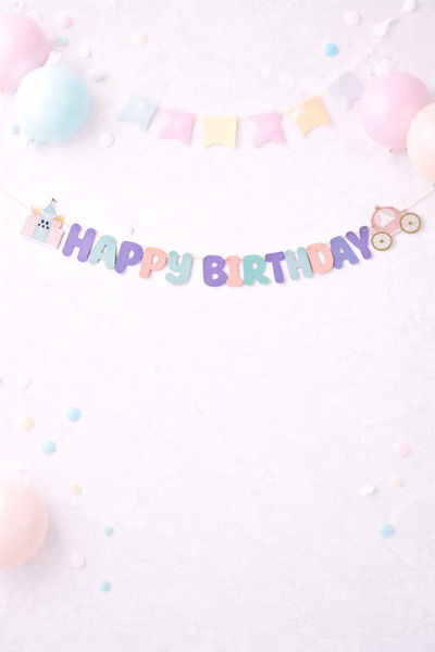 Partifabrik Rapunzel Prenses Temalı Happy Birthday Makaron Duvar Yazı