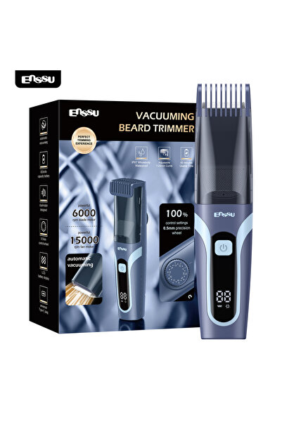 ENSSU IPX7 Whole Body Waterproof Proof, Automatic Vacuum Beard Trimmer for Me...