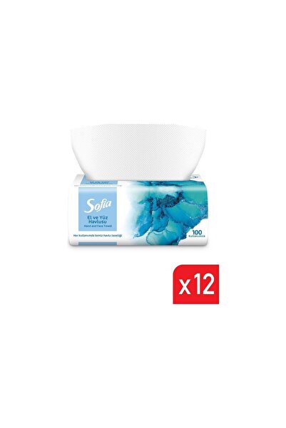 Maylo Sofia El ve Yüz Havlusu 100'lü 12 Paket