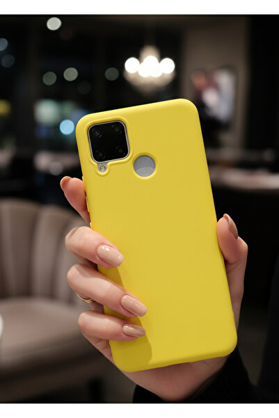 TechTrove Realme C15 Kılıf İçi Kadife Soft Silikon Lansman Kapak