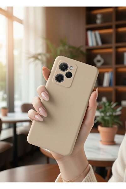 TechTrove Poco X5 Pro 5G Kılıf Içi Kadife Süet Tasarımlı Kamera Korumalı Sili...