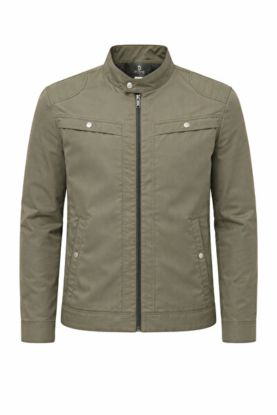 REGOS Erkek Toprak Göğüs Ve Kolları Çıtçıt Detaylı Omuzları Işlemeli İnce Yaz...